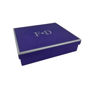 FD Empty Gift Presentation Purple Box 8.5" x 7.5" x 2.5"